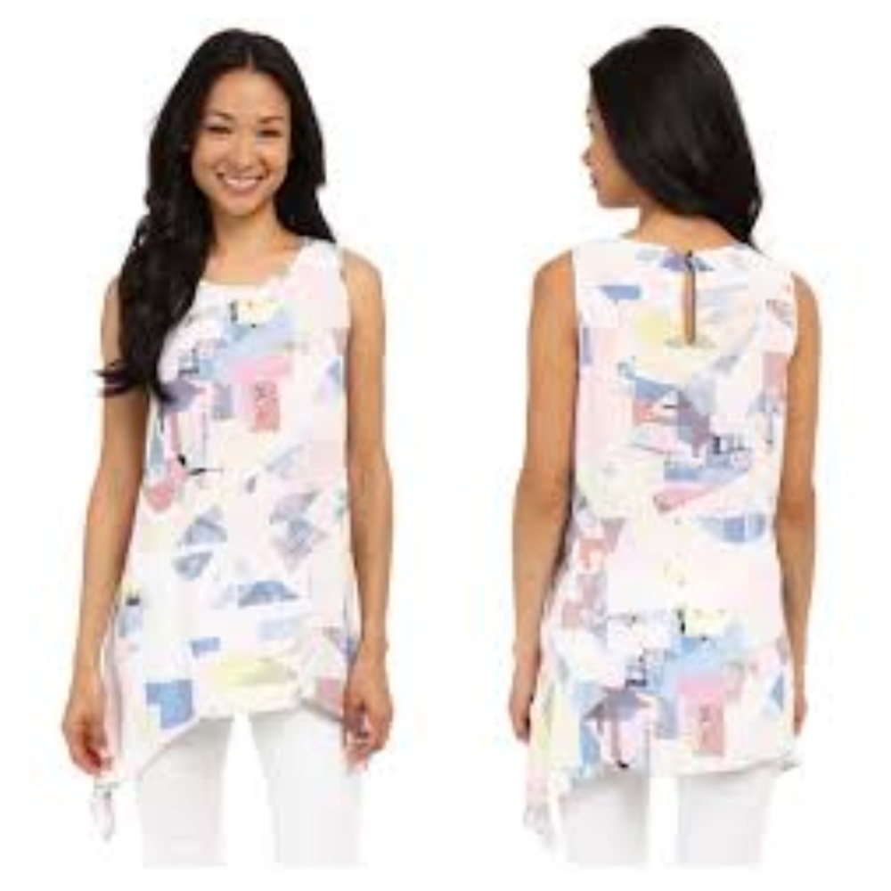 Vince Camuto Mirage Print Shark Bite Tank